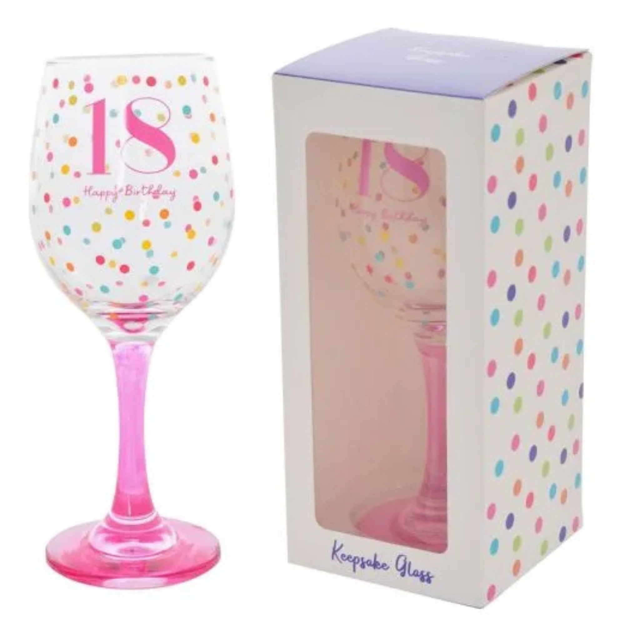 BIRTHDAY PARTY 18 WINE GLASS