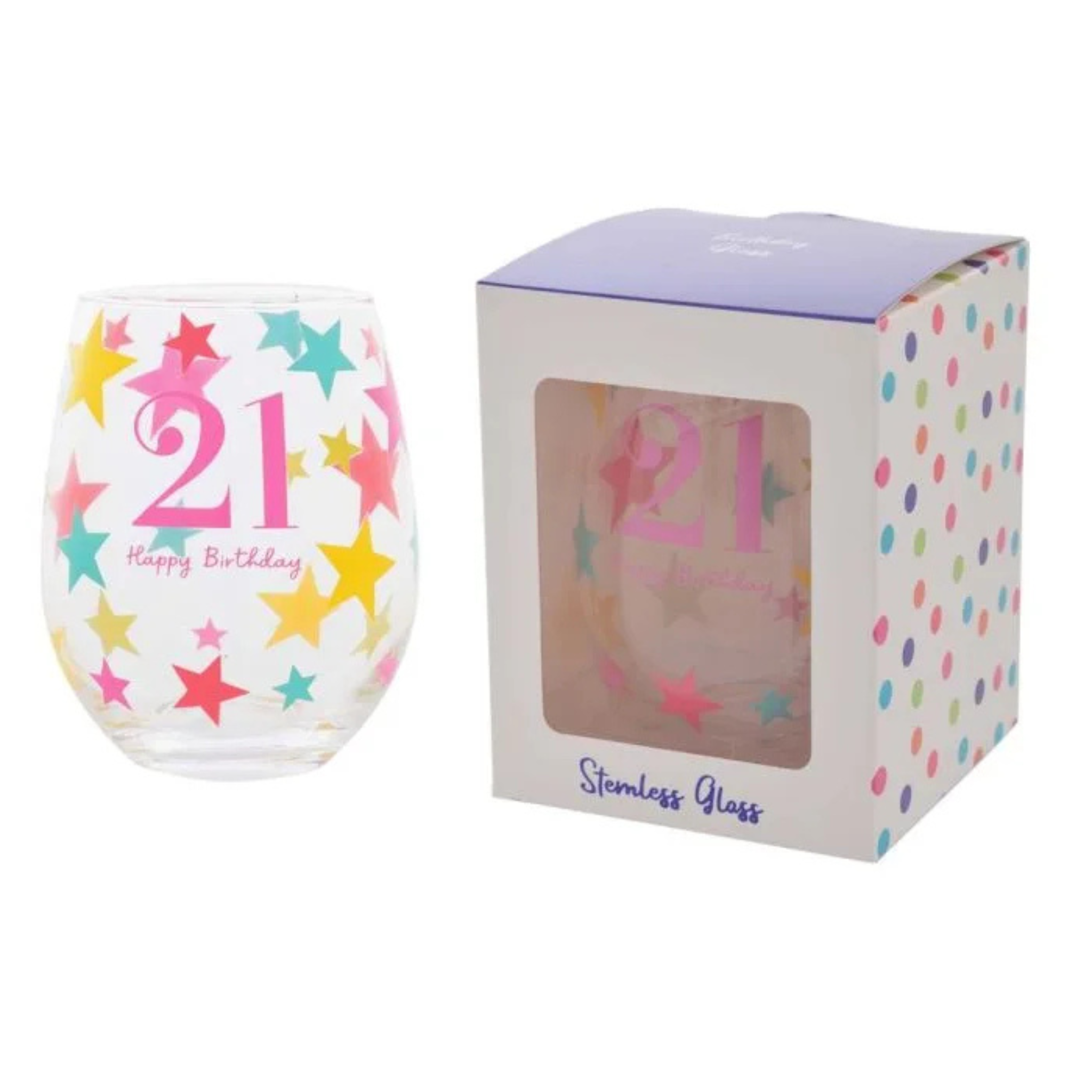 BIRTHDAY STEMLES GLASS BIRTHDAY PARTY 21ST