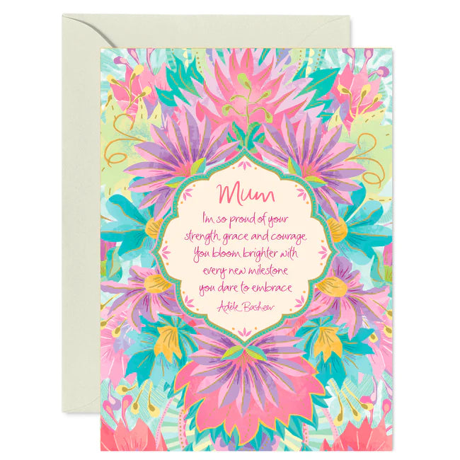 Mum Bloom Brighter Greeting Card