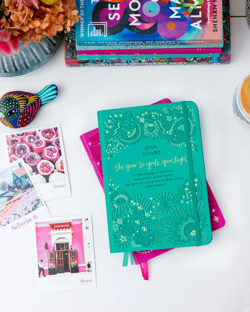 2026 Diary <br> The year to ignite your light <br> Turquoise Twist- IDALX26B