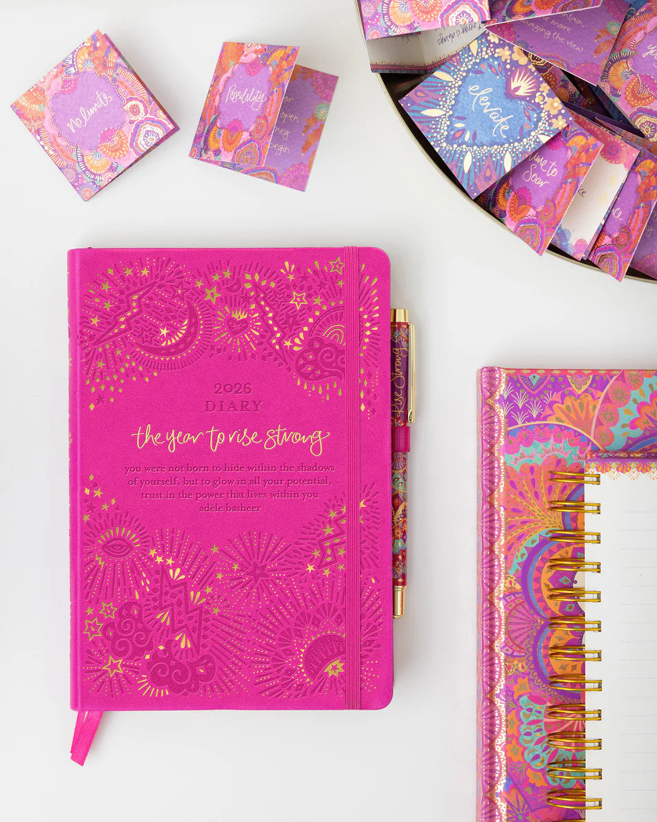 2026 Diary <br>The year to rise strong <br> Positively Pink - IDALX26C