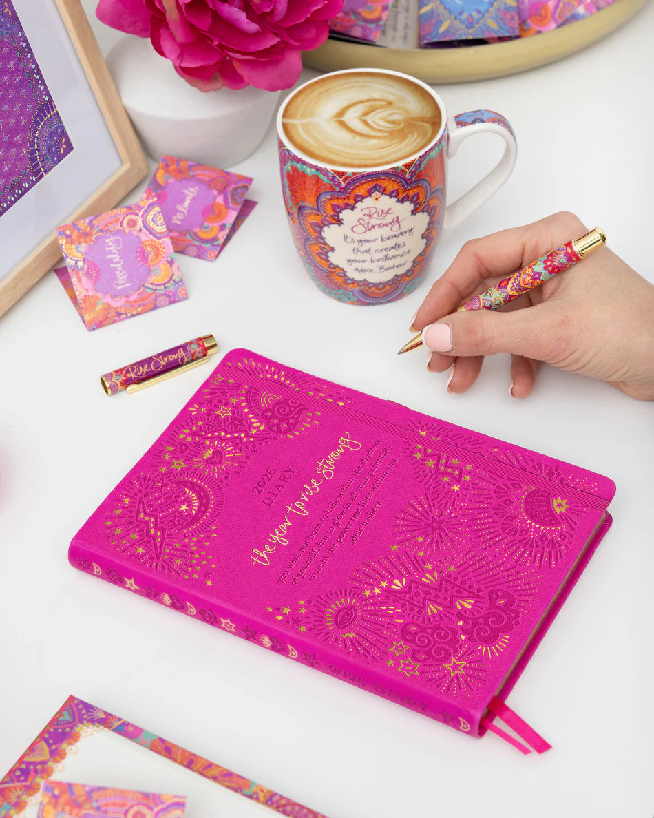 2026 Diary <br>The year to rise strong <br> Positively Pink - IDALX26C