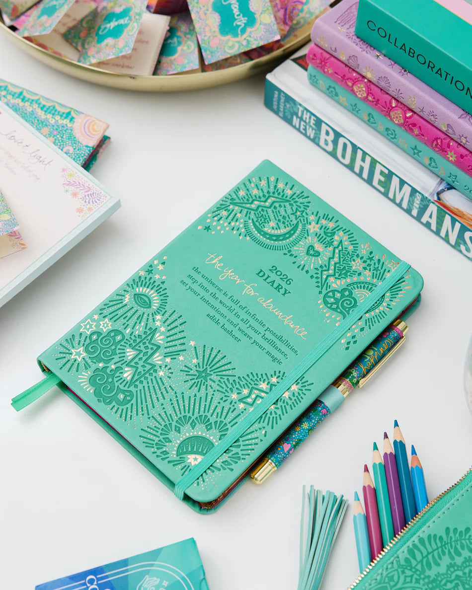 2026 Diary <br>The year for abundance <br>Tahitian Turquoise - IDALX26L
