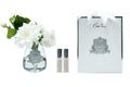 Côte Noire Tea Rose Bouquet Ivory White in clear glass