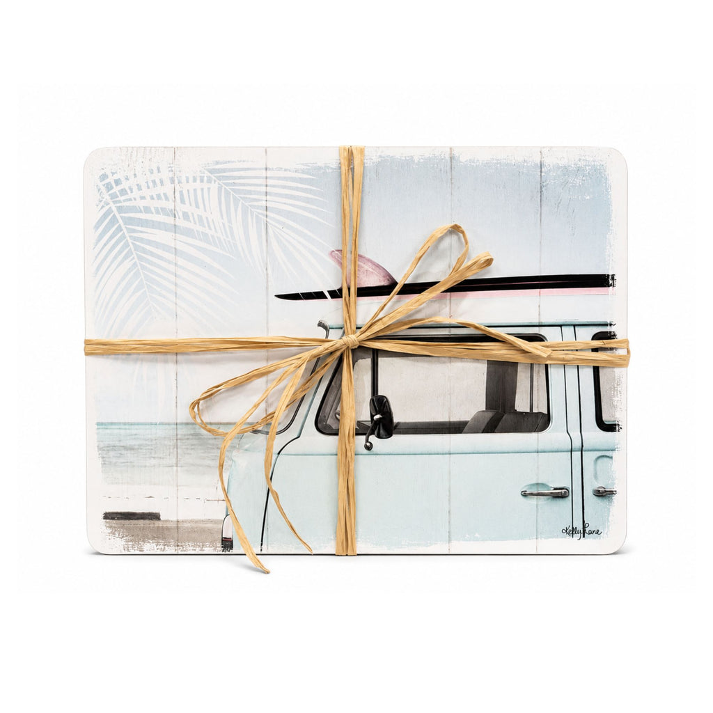 Kelly Lane Wanderlust Van Palm Cork Backed Placemats Set of 6