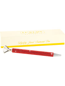 Jewel Diamonte Pen - Red