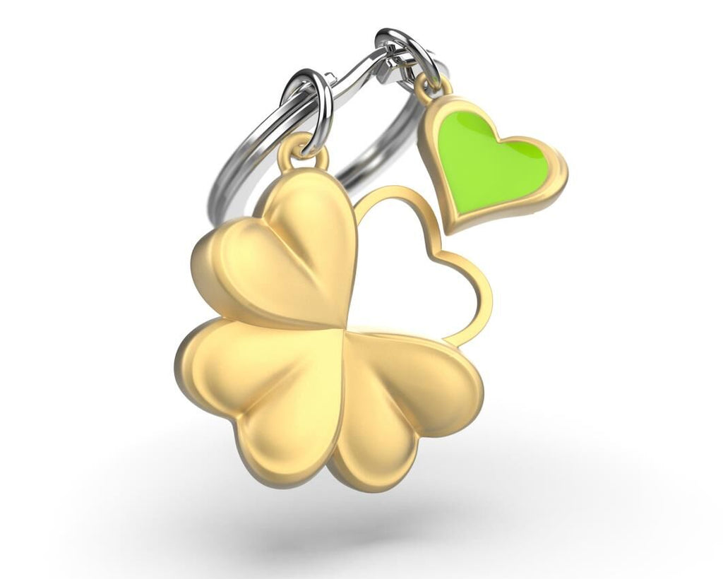 KEYCHAIN CLOVER 4 LEAF LUCK