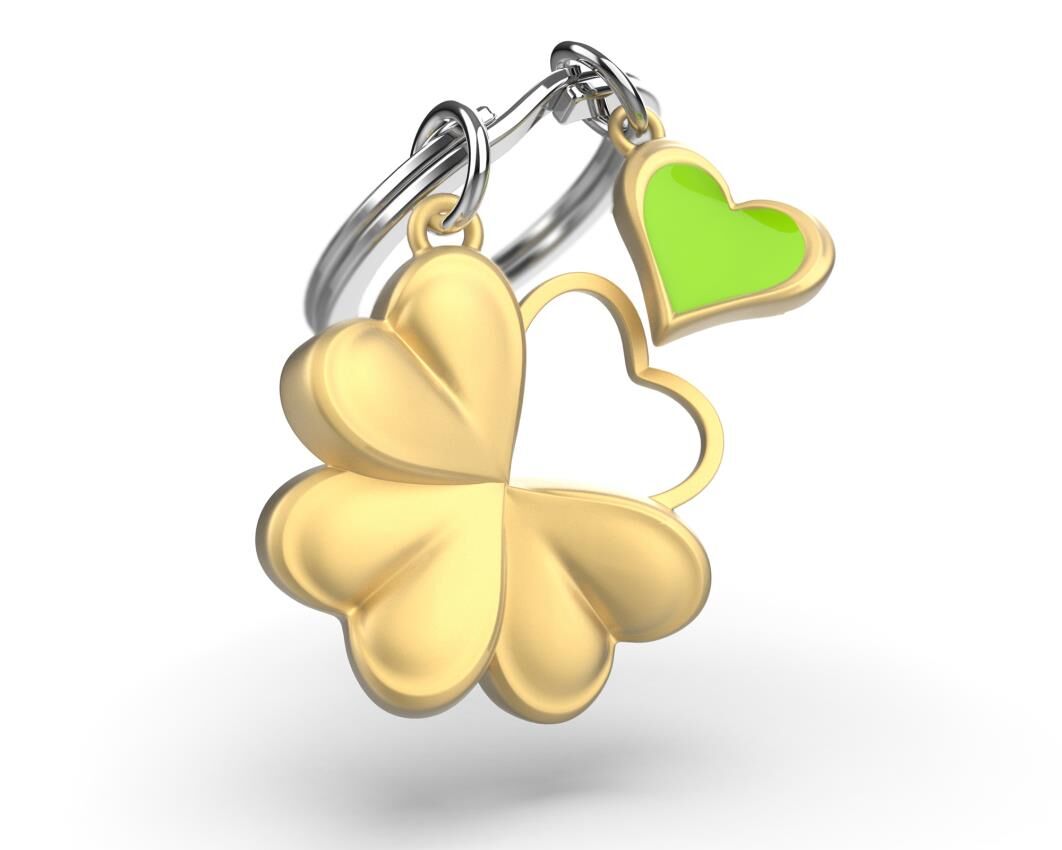 KEYCHAIN CLOVER 4 LEAF LUCK