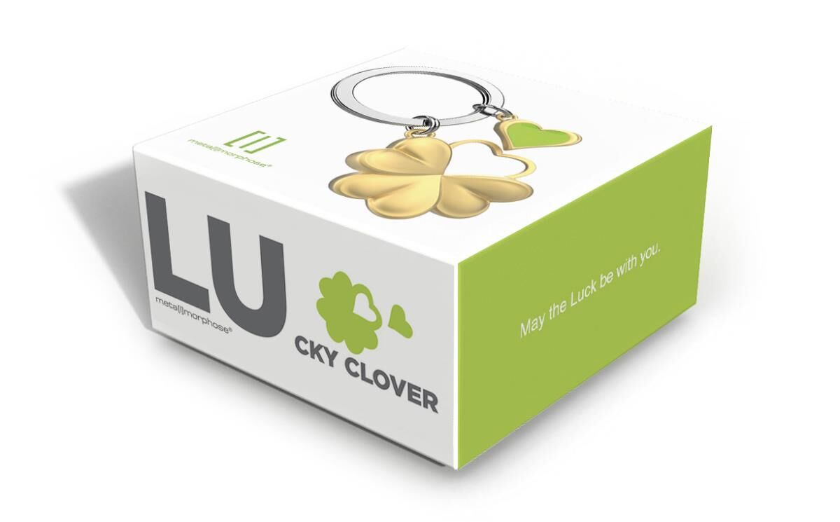 KEYCHAIN CLOVER 4 LEAF LUCK