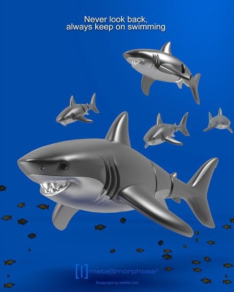 KEYCHAIN SHARK W/MOVING PARTS