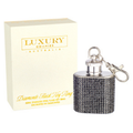 Diamonte Flask Key Ring - Black