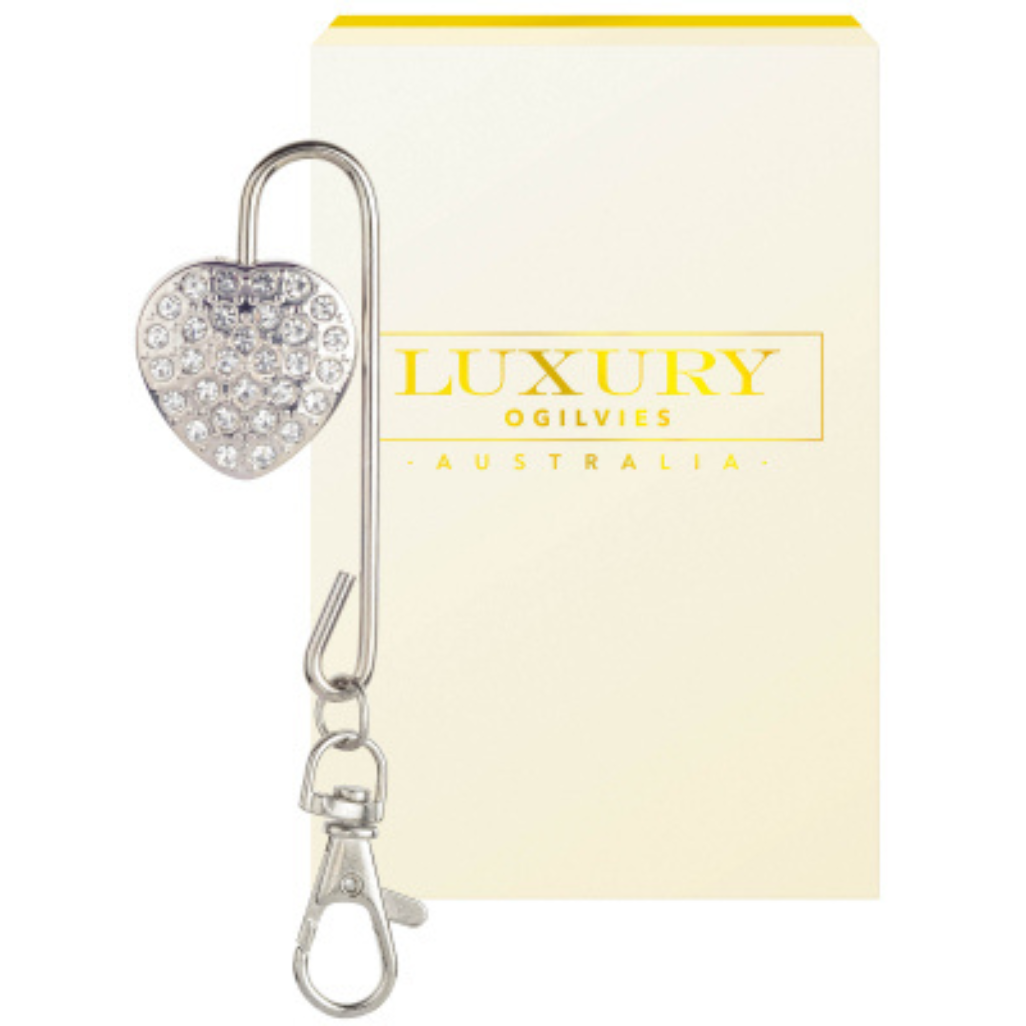 Heart Key Find Hanger - Silver
