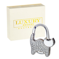 Diamonte Bag Hanger - Cat - Silver
