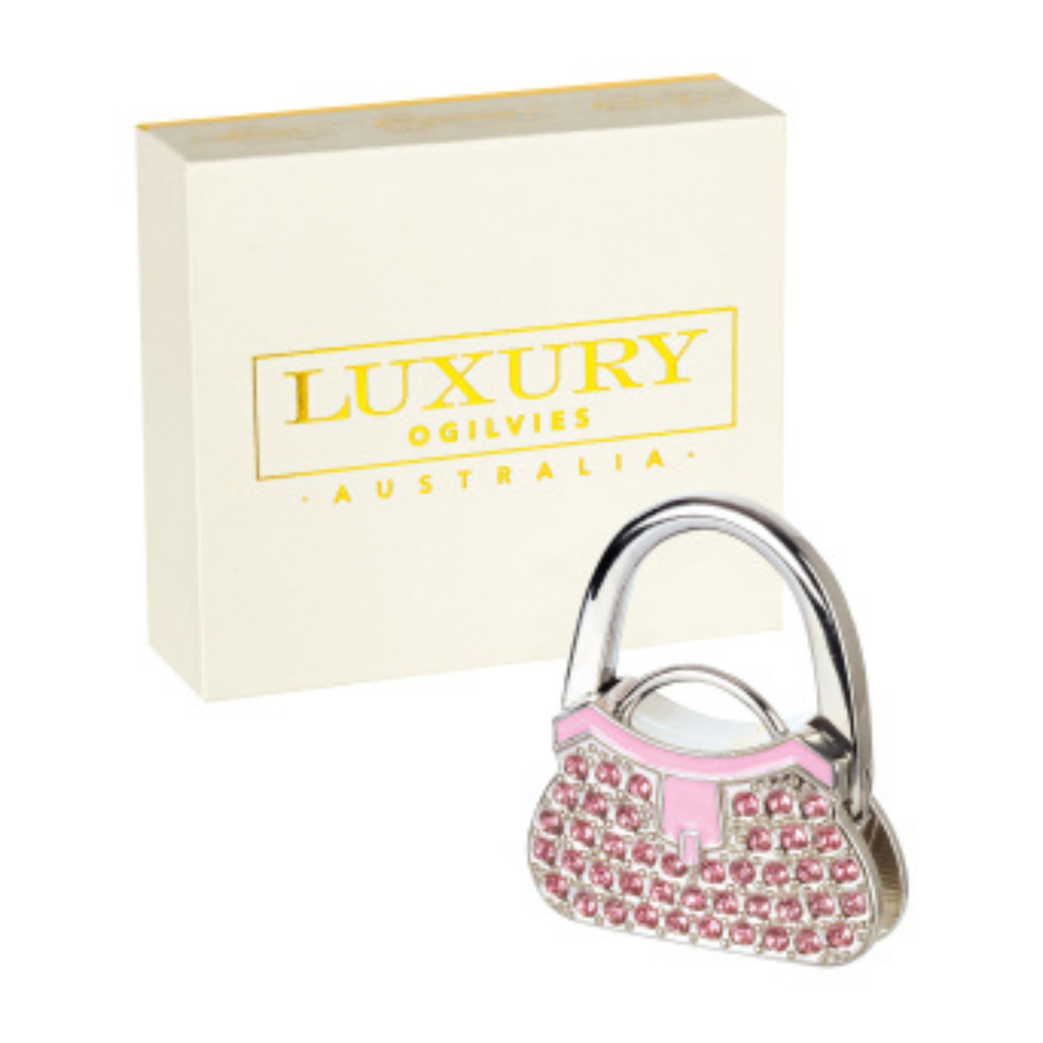 Diamonte Bag Hanger - Handbag - Pink