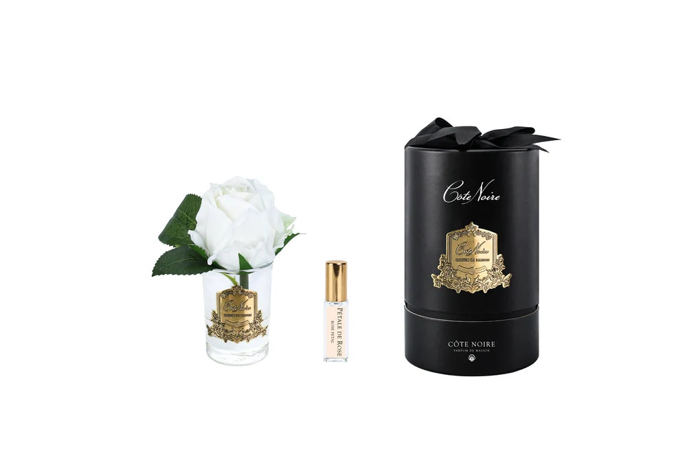 Côte Noire New Rose Bud - Clear Glass - White - Gold Badge/Black Box