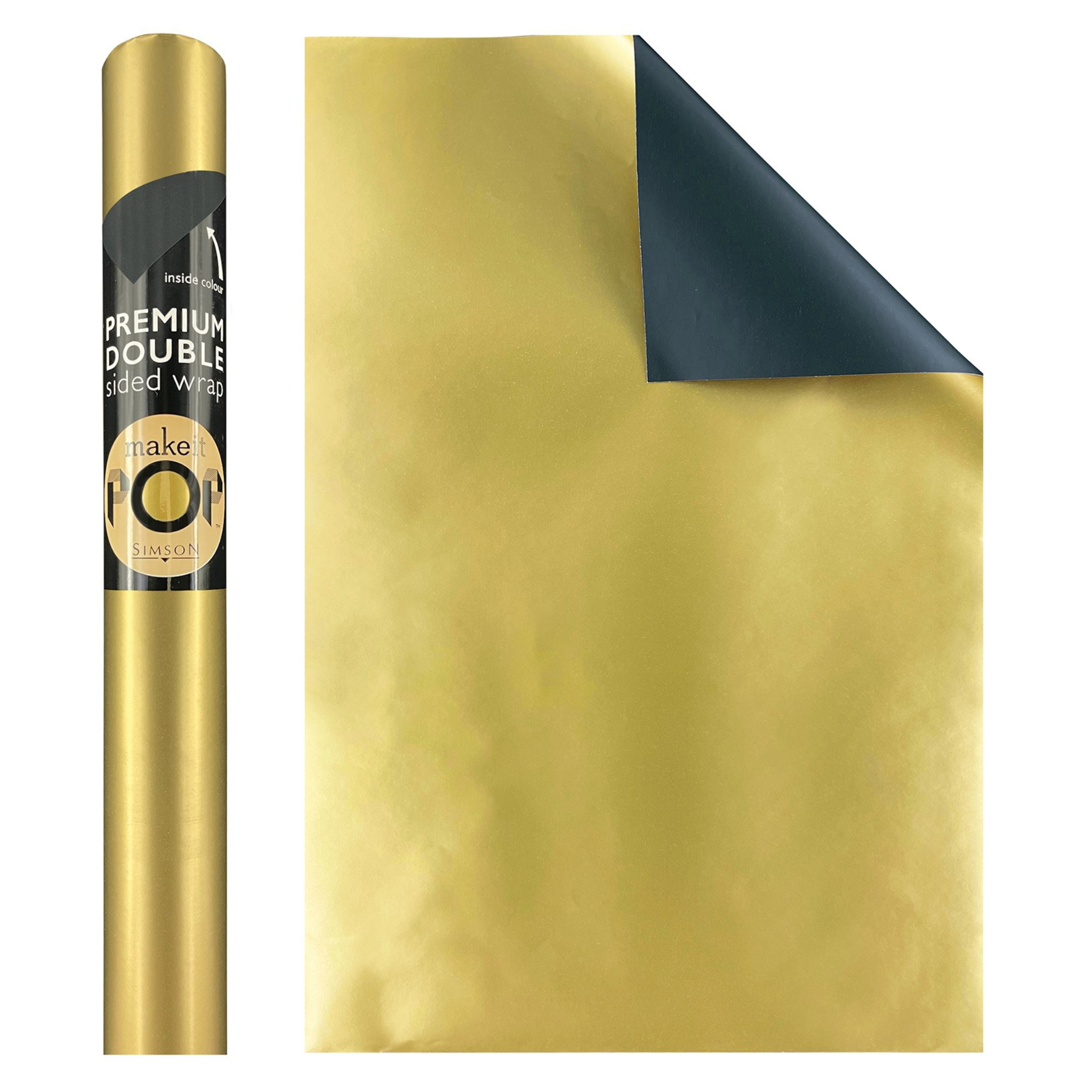 WRAP ROLL SOLID GOLD ON CHARCOAL