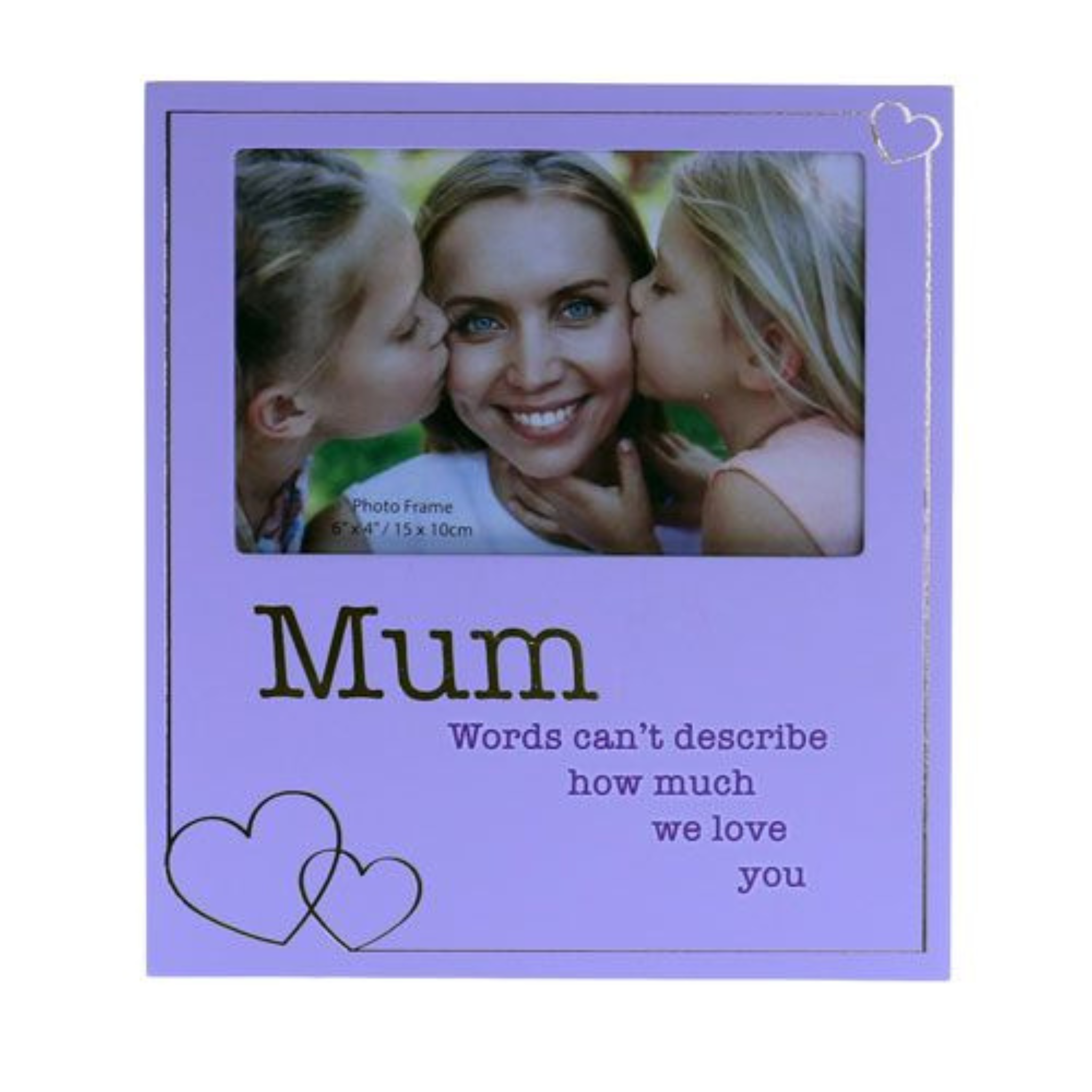 MUM FOIL HEART 6X4 FRAME