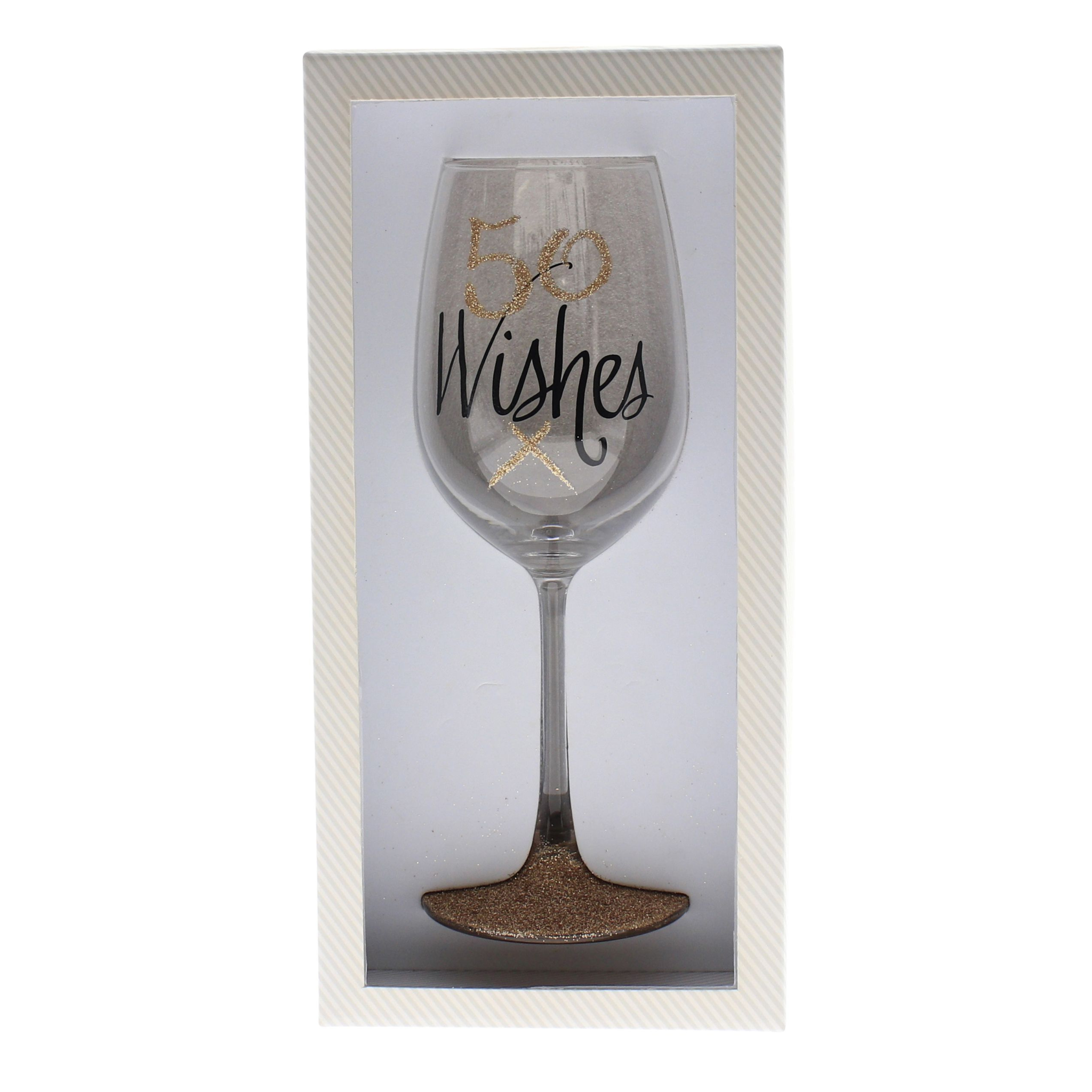 50 WISHES ROSE GOLD WINE GLASS