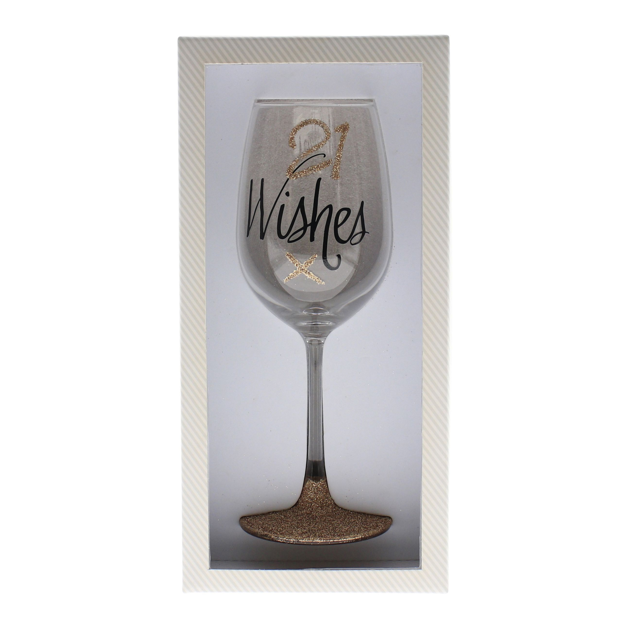 21 WISHES ROSE GOLD WINE GLASS