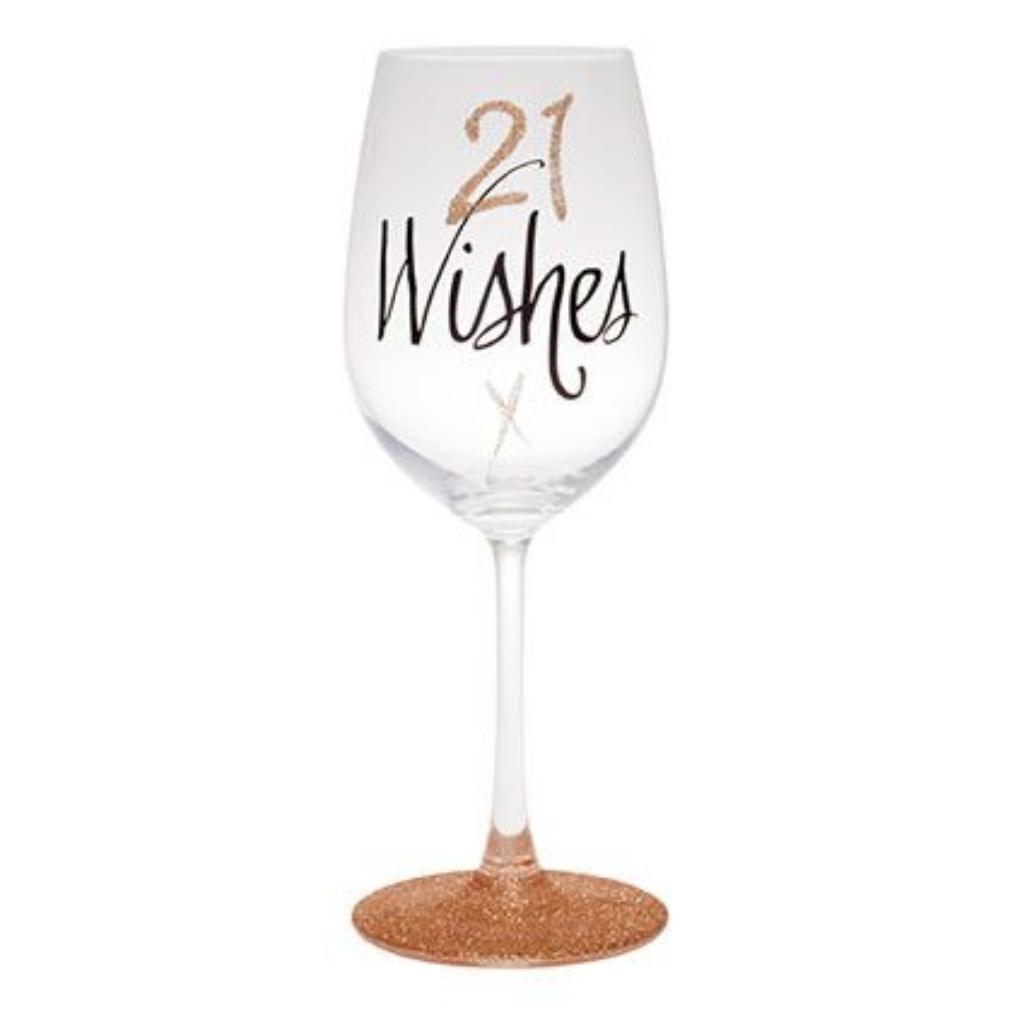 21 WISHES ROSE GOLD WINE GLASS