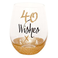 40 WISHES STEMLESS WINE GLASS