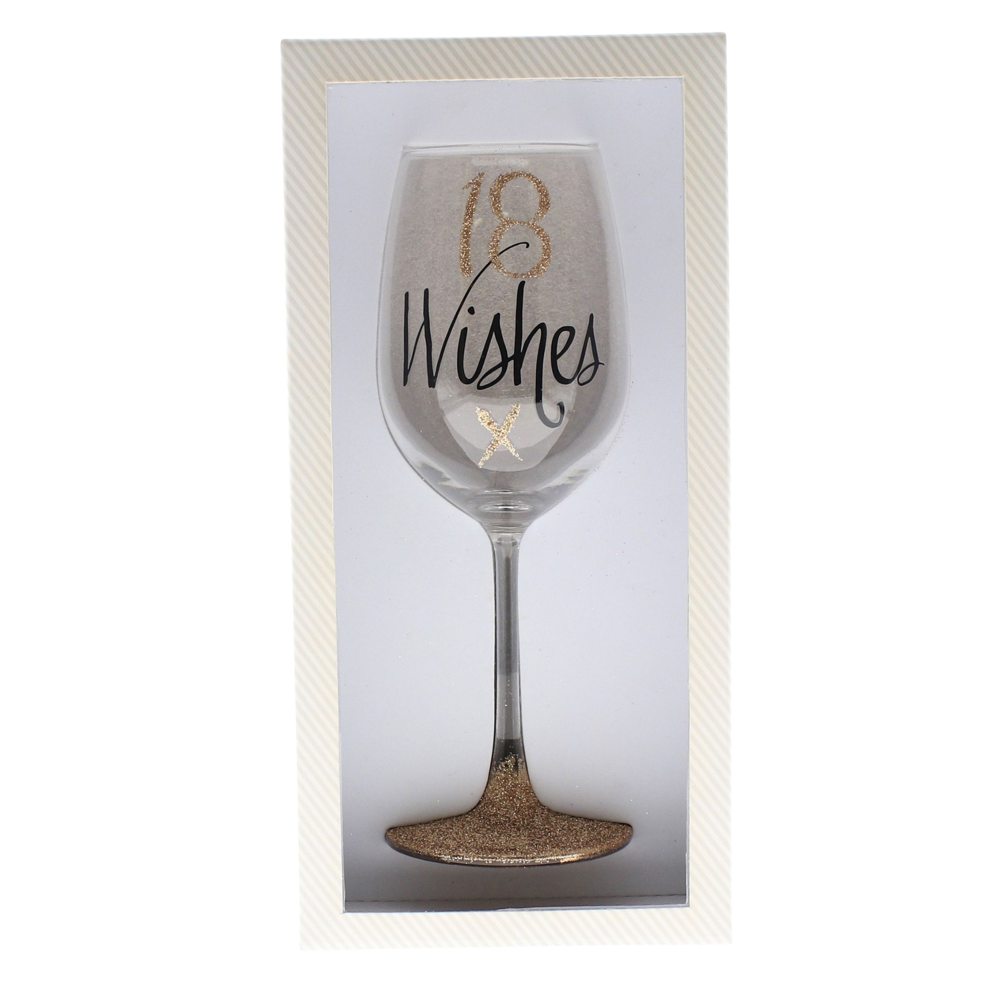 18 WISHES ROSE GOLD WINE GLASS