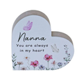 NANNA FLORAL HEART MDF PLAQUE