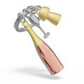 KEYCHAIN CHAMP PEARL/ROSE GLD