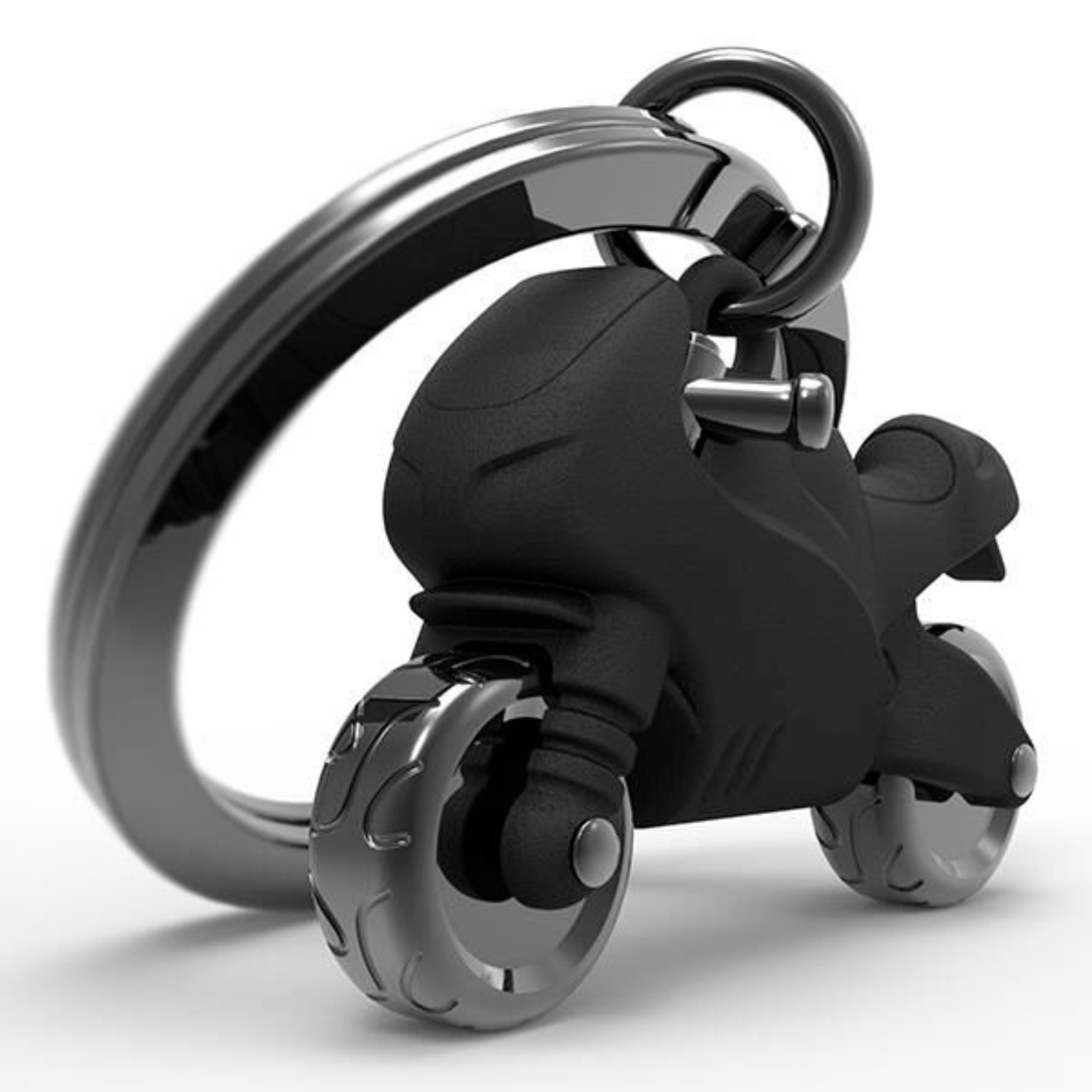KEYCHAIN BLK RACER
