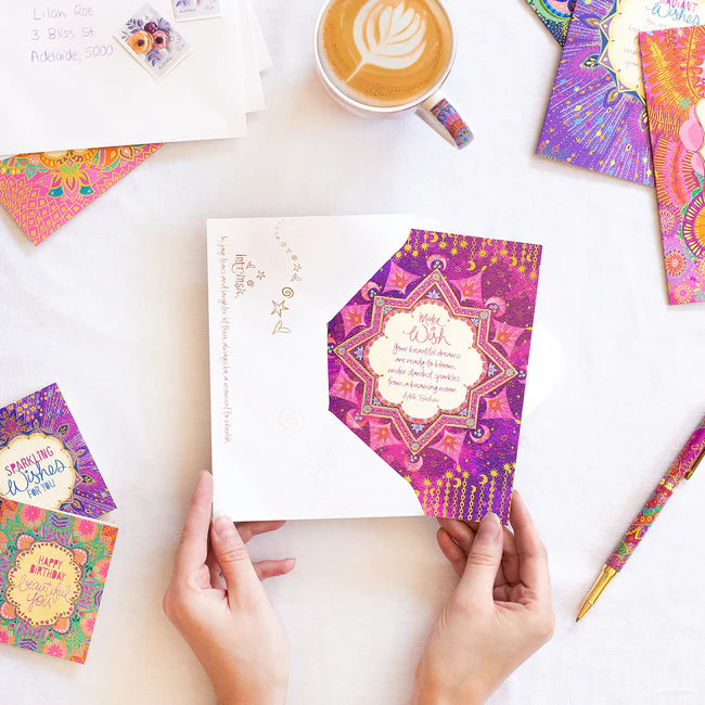 Make a Wish Stardust Greeting Card