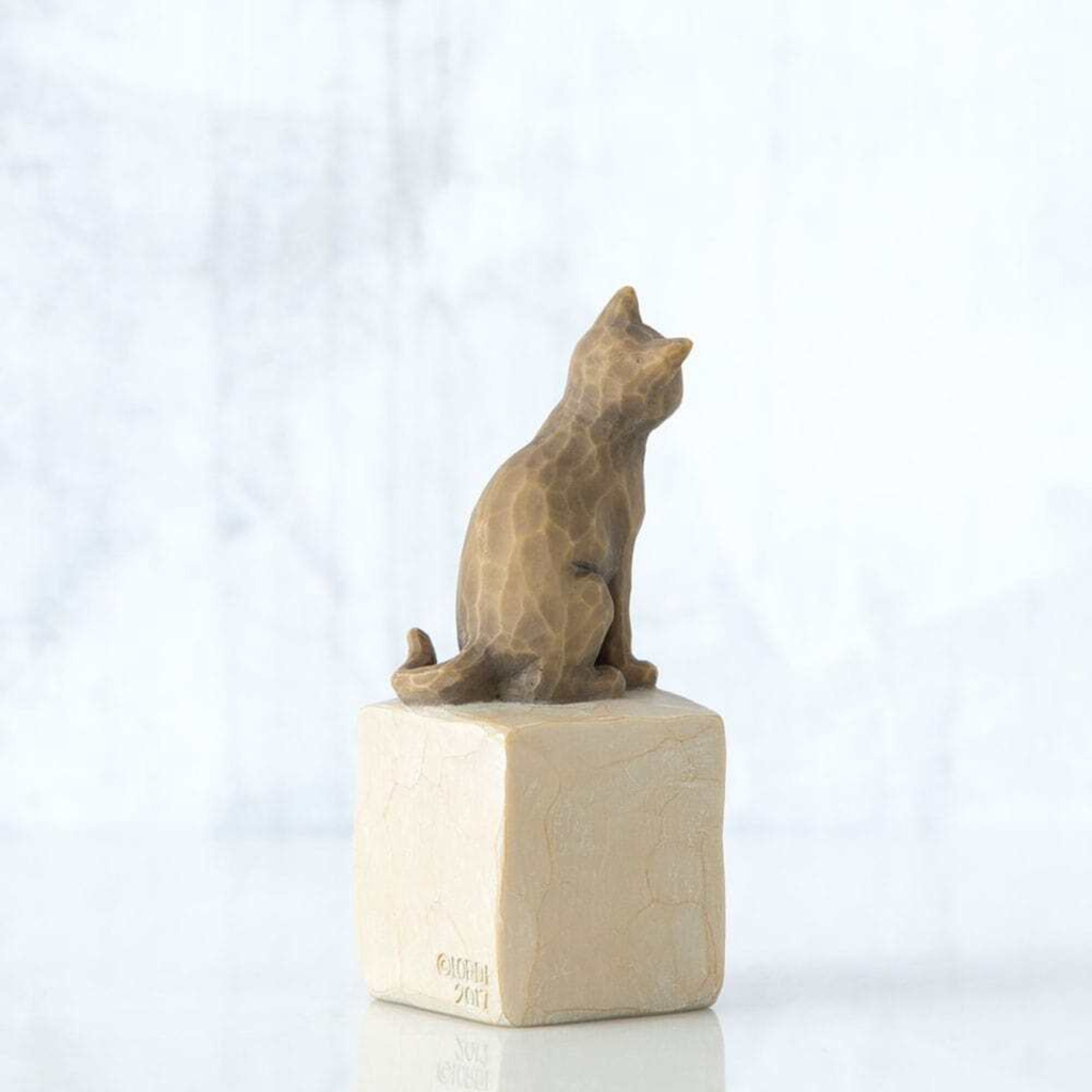 Figurine – Willow Tree  <br>  Love My Cat (Dark)