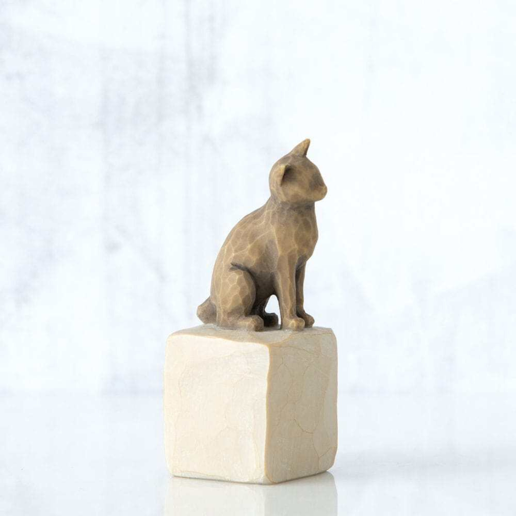 Figurine – Willow Tree  <br>  Love My Cat (Dark)