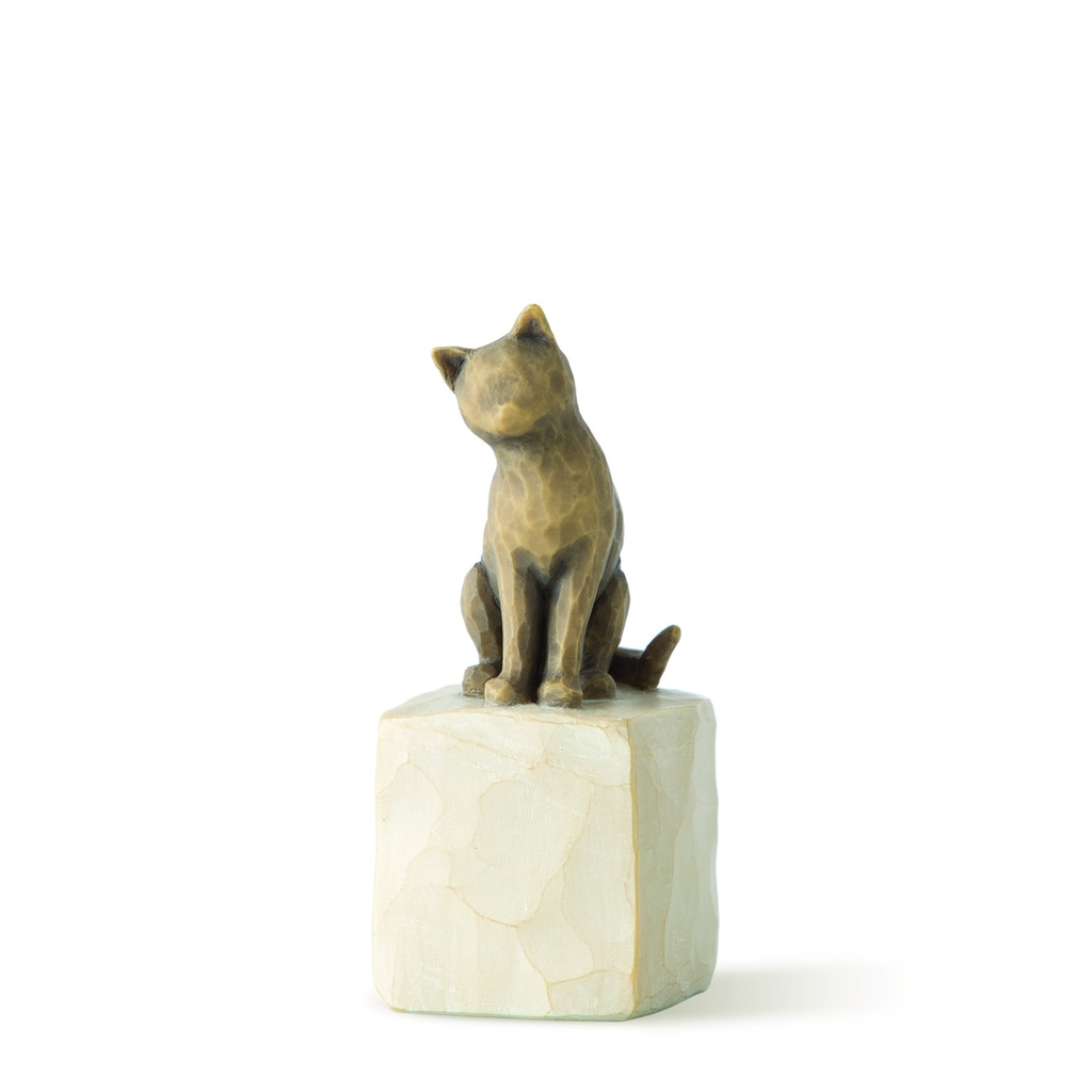 Figurine – Willow Tree  <br>  Love My Cat (Dark)