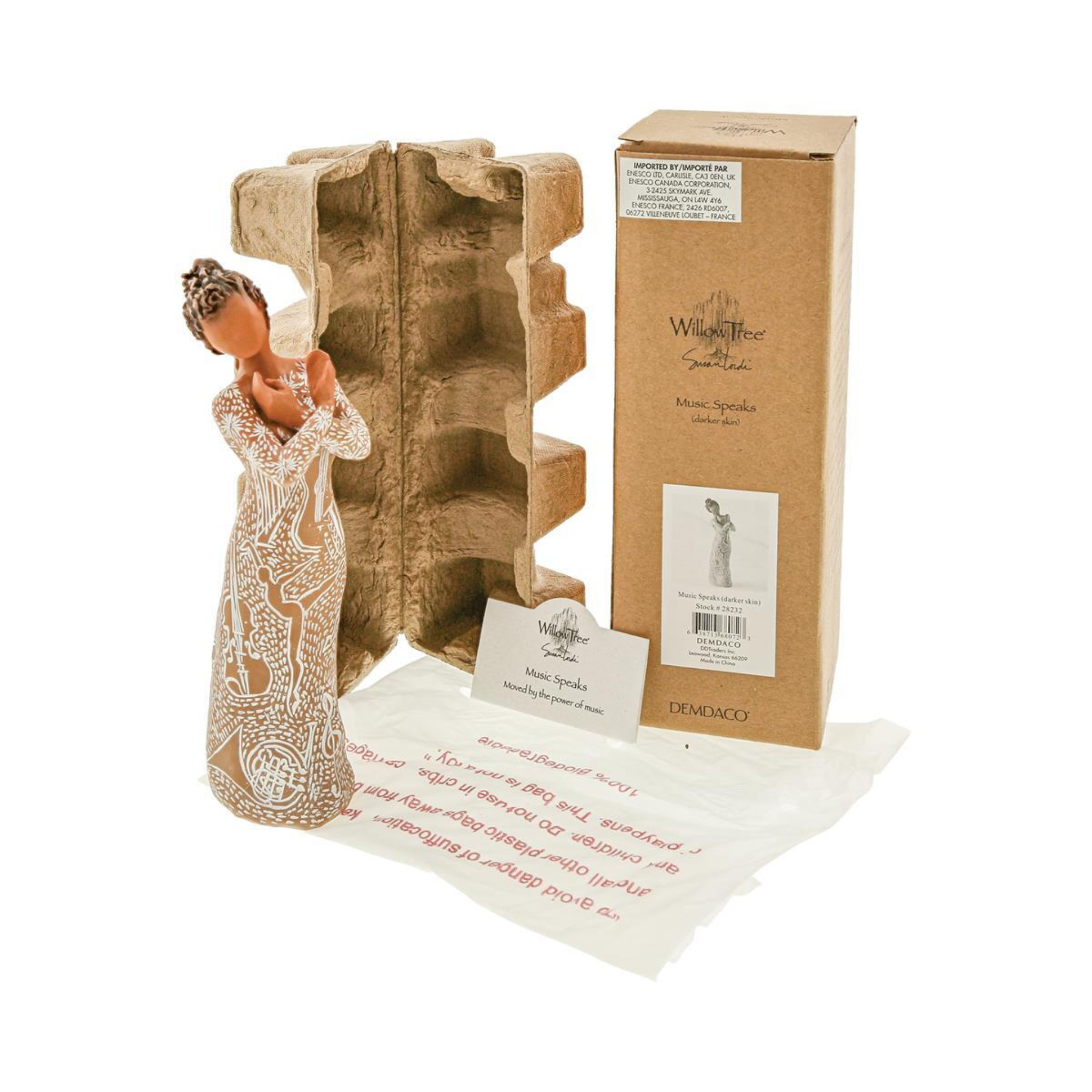 Figurine – Willow Tree  <br>  Music Speaks (Darker Skin)