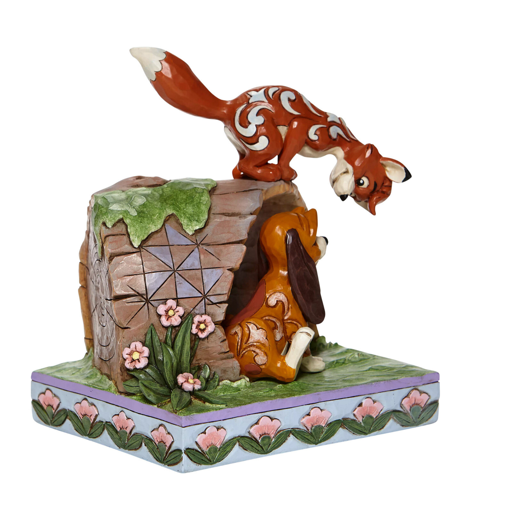 Disney Traditions -  14.6cm <br>  Fox and Hound on Log
