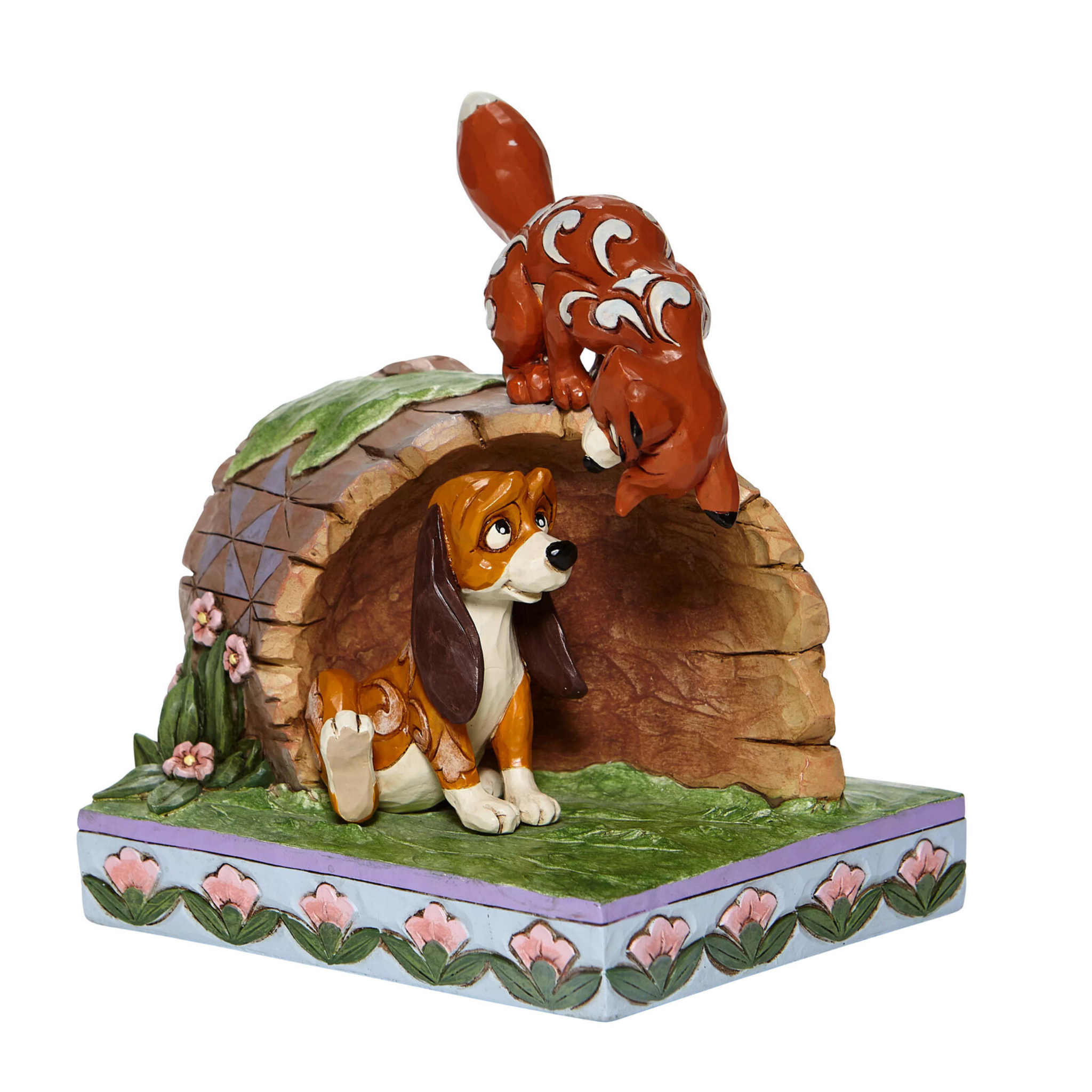 Disney Traditions -  14.6cm <br>  Fox and Hound on Log