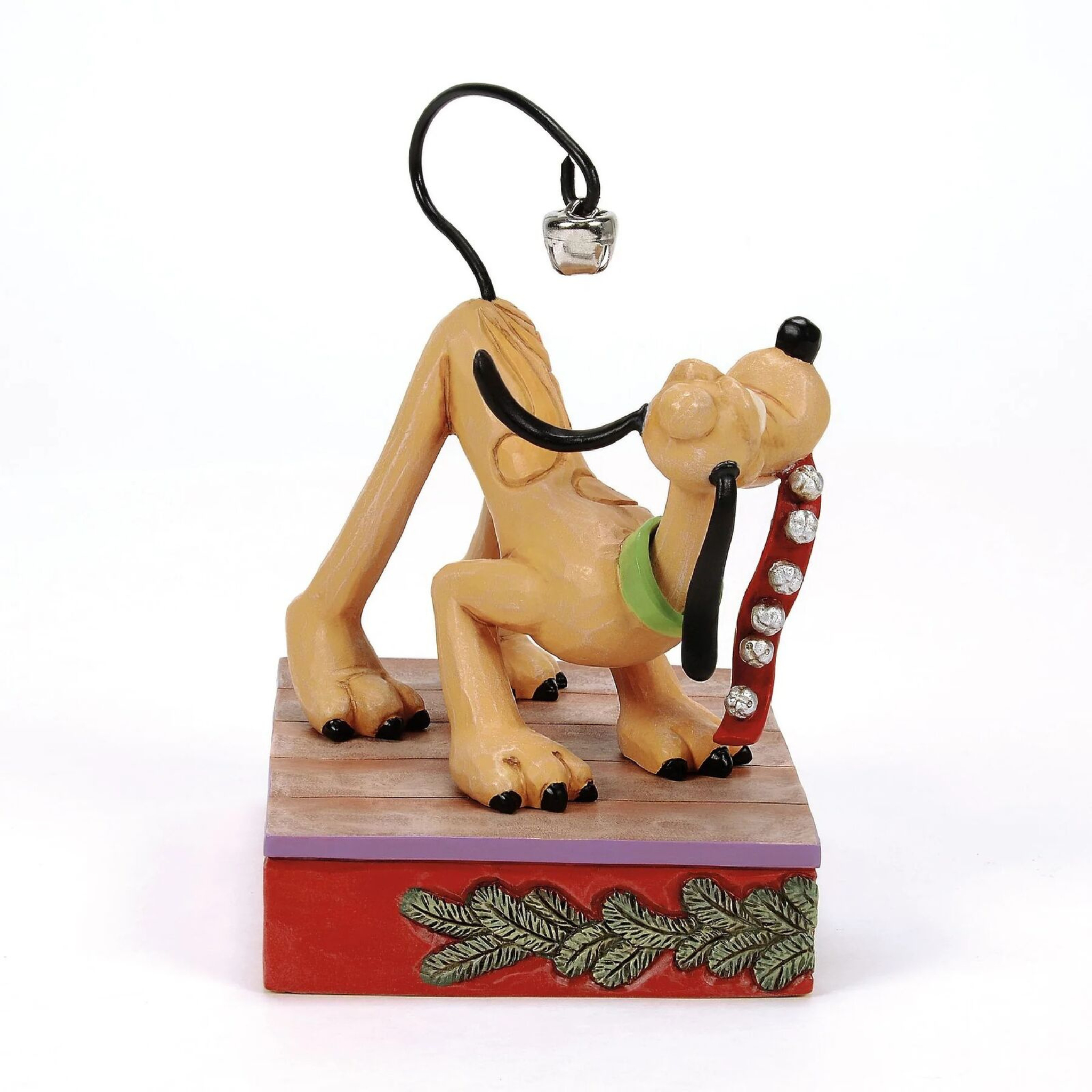 Disney Traditions - 12cm <br> Pluto with Christmas Bell on Tail