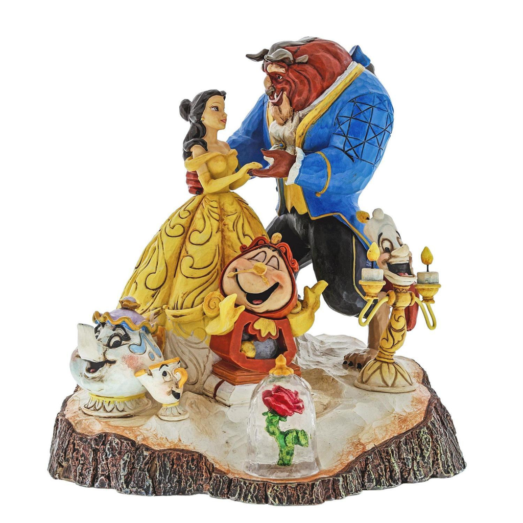 Disney Traditions -  19cm <br> Beauty & The Beast Carved By Heart