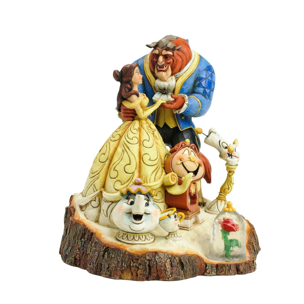 Disney Traditions -  19cm <br> Beauty & The Beast Carved By Heart