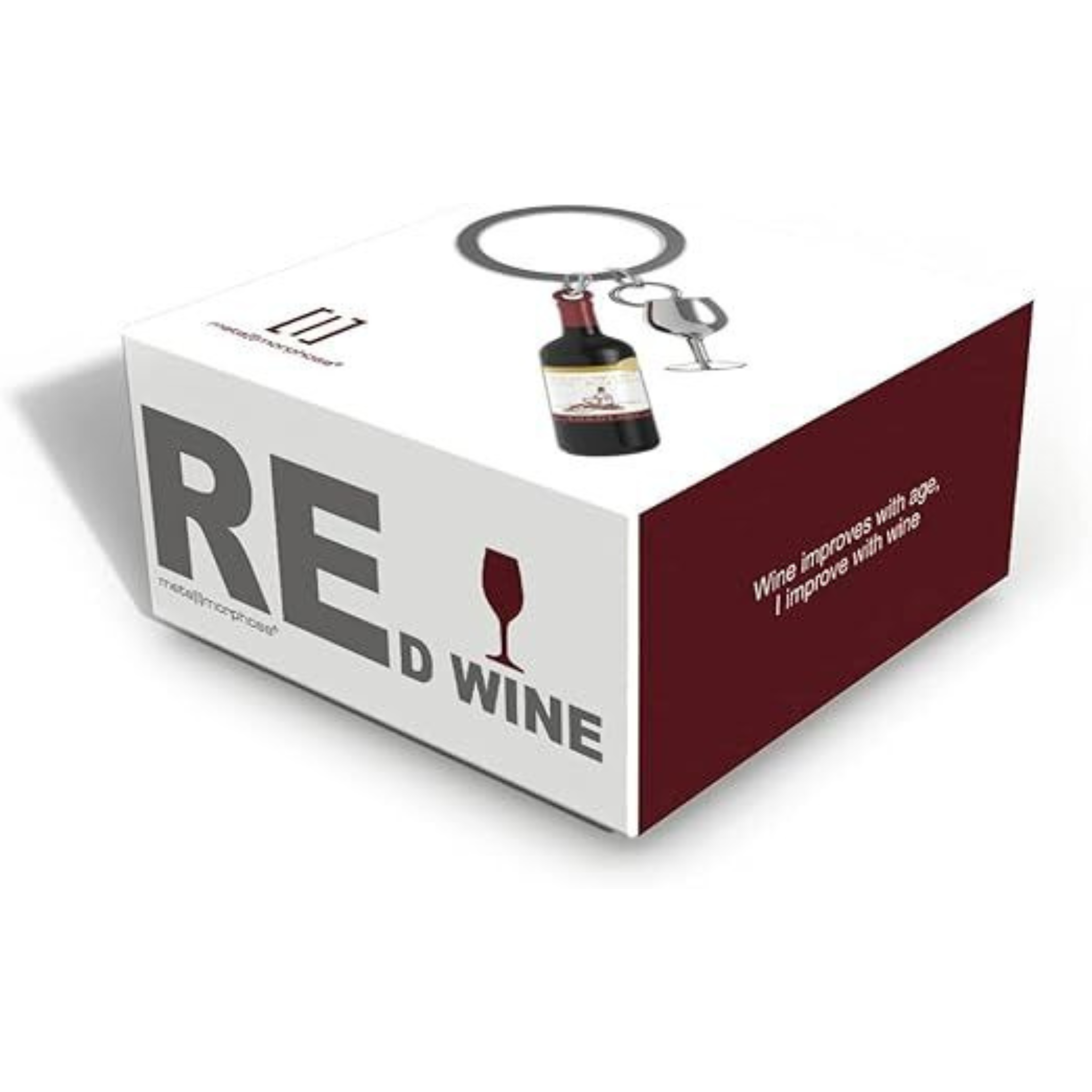 KEYCHAIN BOTTLE OF WINE W/GLASS