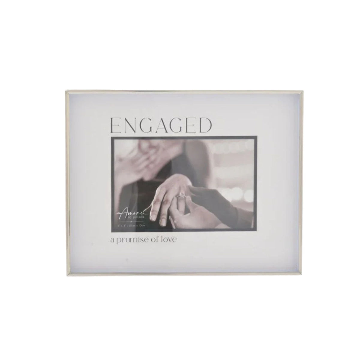 Amore Silver Engaged Frame, holds a 6x4 photo