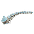 Baby Boo Alphabet Caterpillar Plush, Blue Beige Pastel, 160cm
