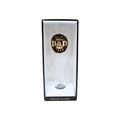 Best Dad Ever pilsner glass with gold foil print on black glass, Father's Day gift