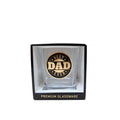 Best Dad Ever scotch glass with gold foil print on black glass, Father's Day gift
