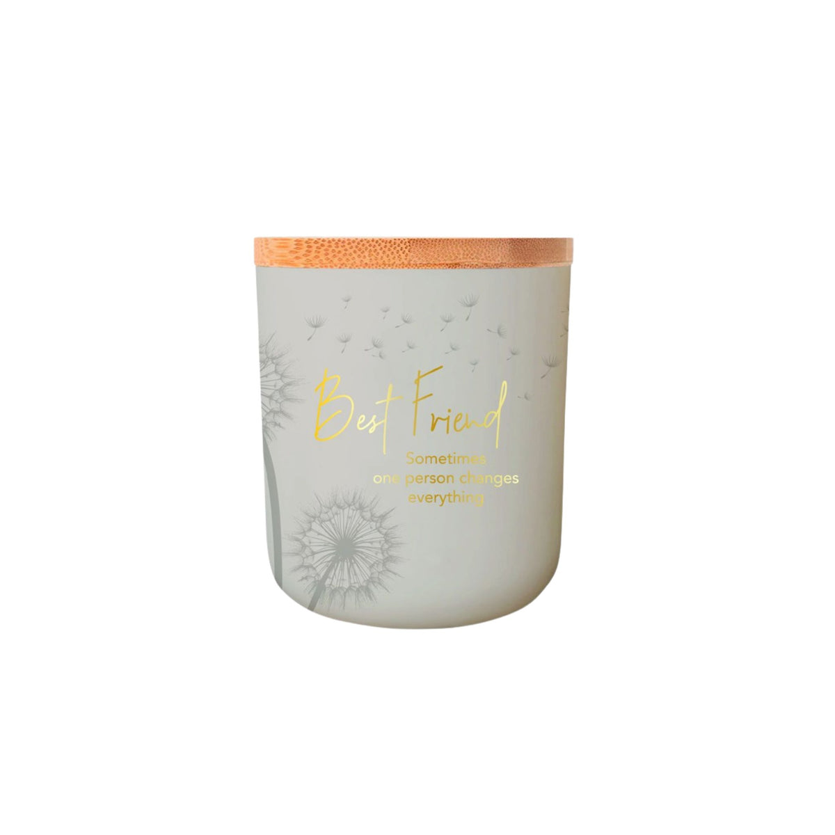 Best Friend Sentiment Candle in etched glass, Coconut & Sea Salt fragrance