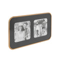 Bronze Curved Double Frame, holds two 4x4 photos