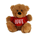 Jelly Brown Teddy Bear with Love Red Shirt, 30cm plush toy