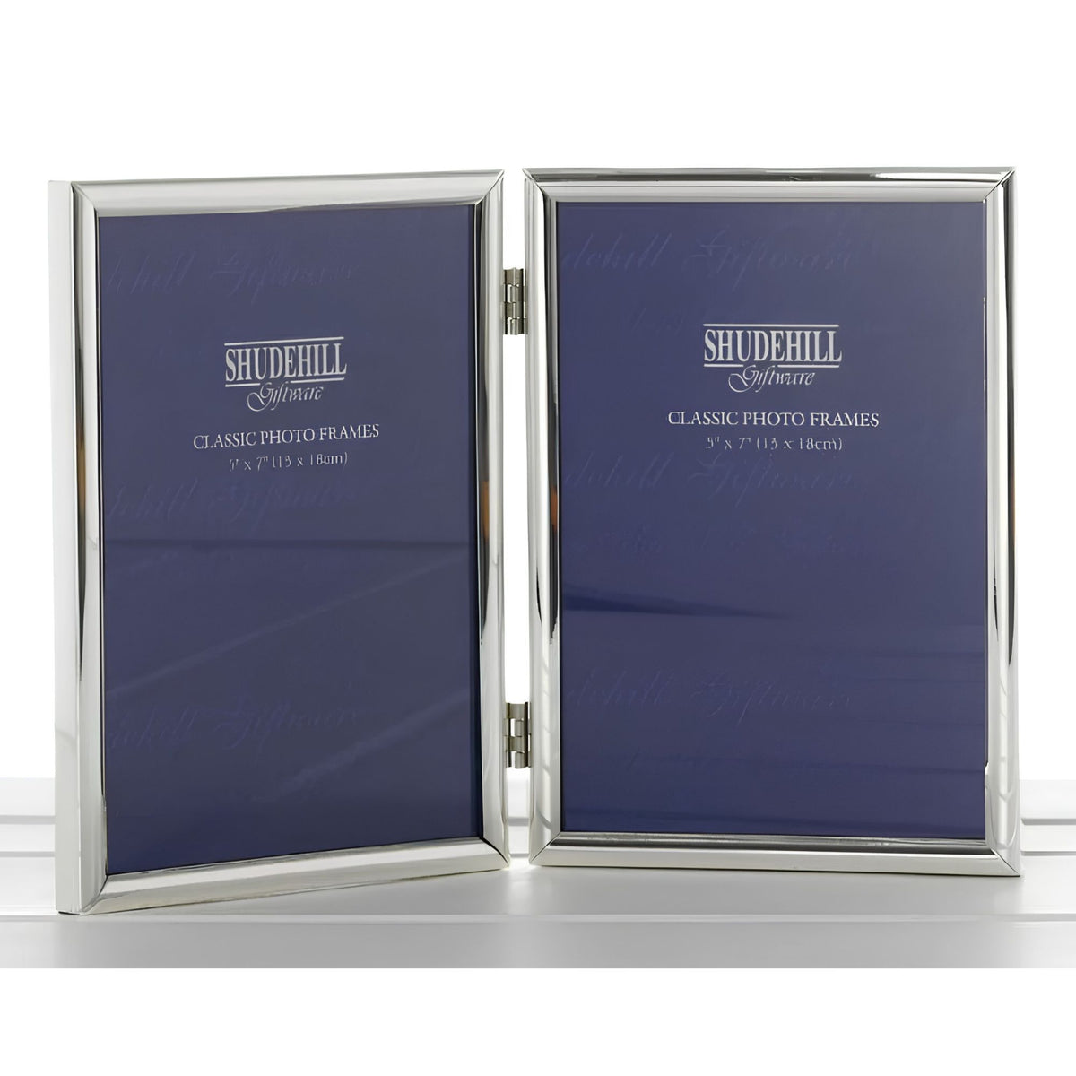 Classic Silver Double Frame, holds two 5x7 photos
