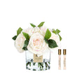 Côte Noire Blush Classic Tea Rose Bouquet in luxury vase with gold badge