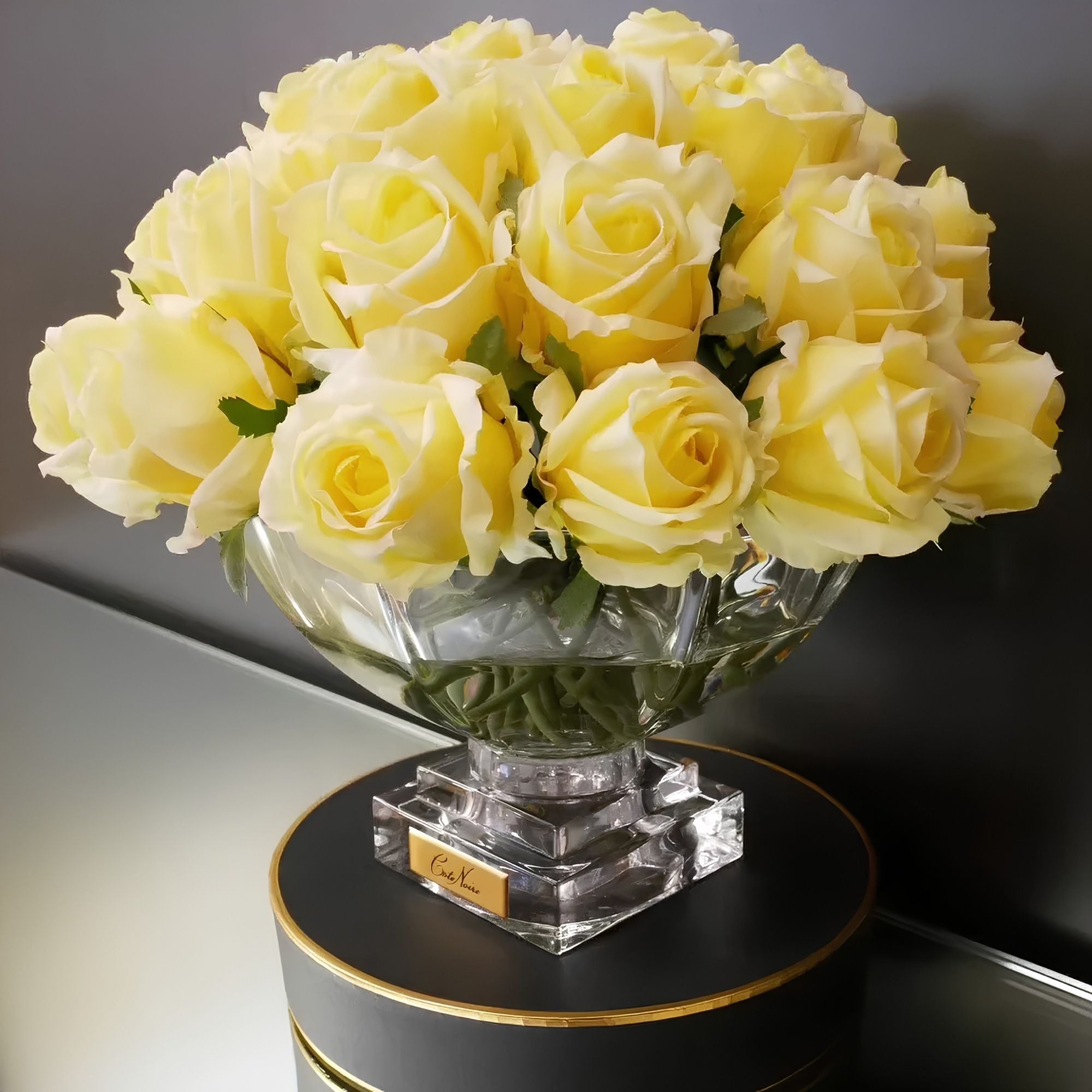 Côte Noire Luxury Centrepiece 37 Rose Bud Bouquet CPRB08 with gift box, Charente Rose perfume and Rose Petal perfume, Eve's Cards & Gifts